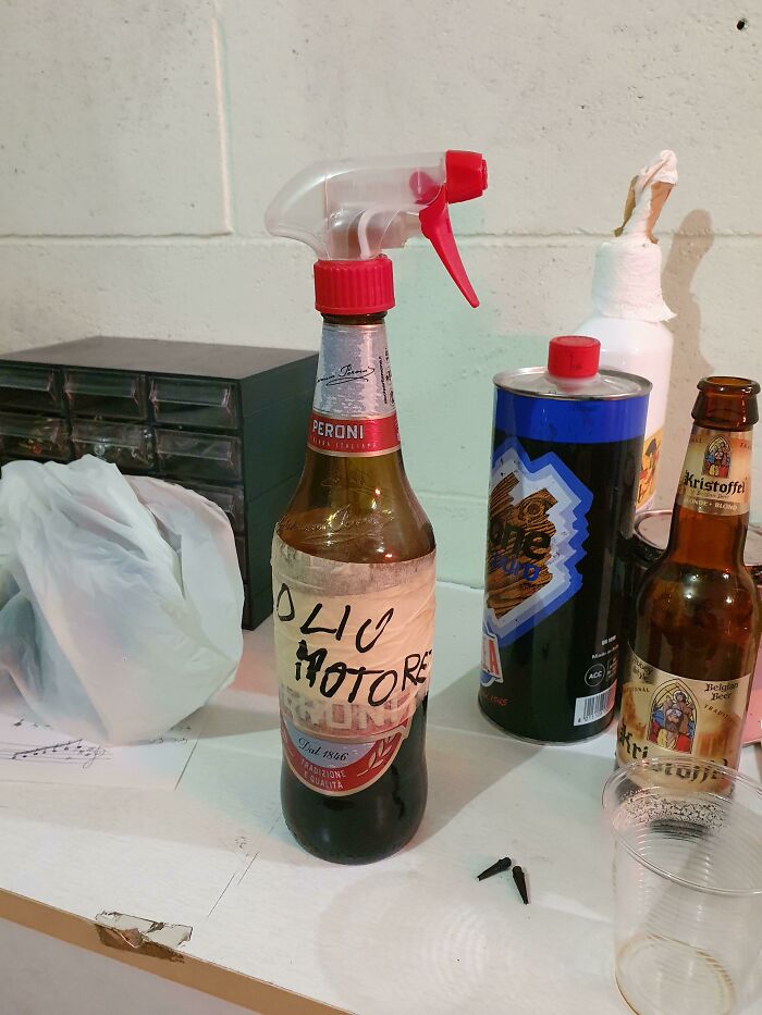 He Needed A Sprayable Lubricant. That's Motor Oil