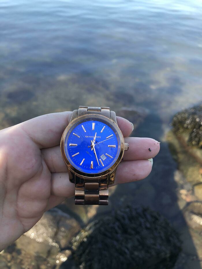 Found This Stainless Steel Michael Kors Watch Totally Buried In The Mud And Amazingly Was Still Ticking Away!