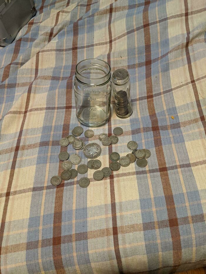 My Grandfather Was Metal Detecting For Stones With High Metal Content And Came Across These 2 Jars. A Few Coins Were As Old As The Late 1800s