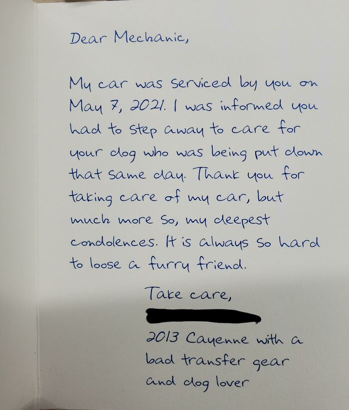 We All Have To Deal With Ungrateful Customers And Attitudes They Bring But It Is Nice To See That There Are Still Customers Out There That Know We Are People, Too