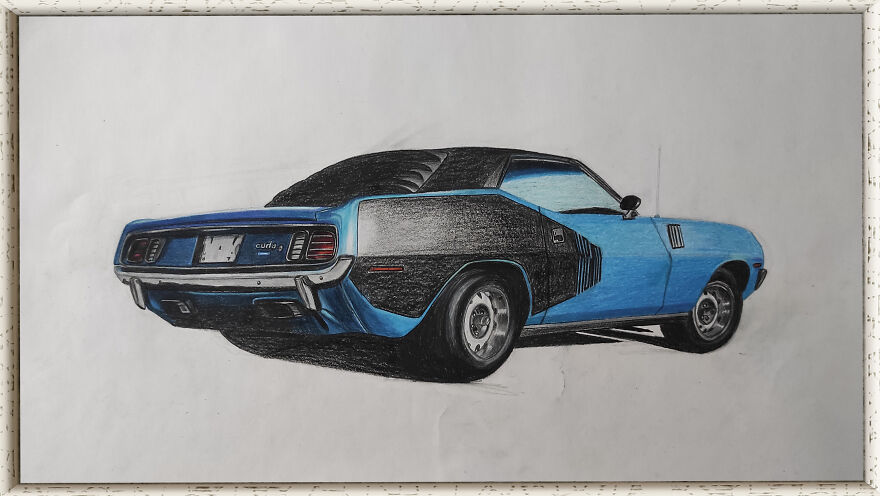 Plymouth Hemi Cuda Sketch