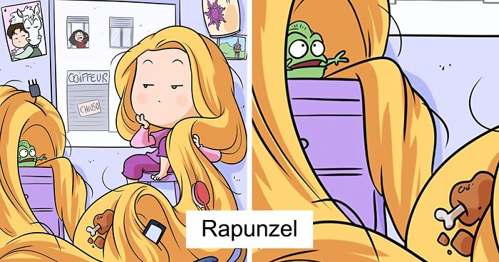 Artists Show How Rapunzel, Ariel And Other Disney Princesses Spent Their Time In Quarantine (15 Pics)