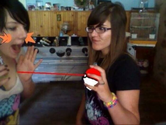 My Friend And I Messing Around On Webcam, Edited Using Ms Paint, Circa 2007