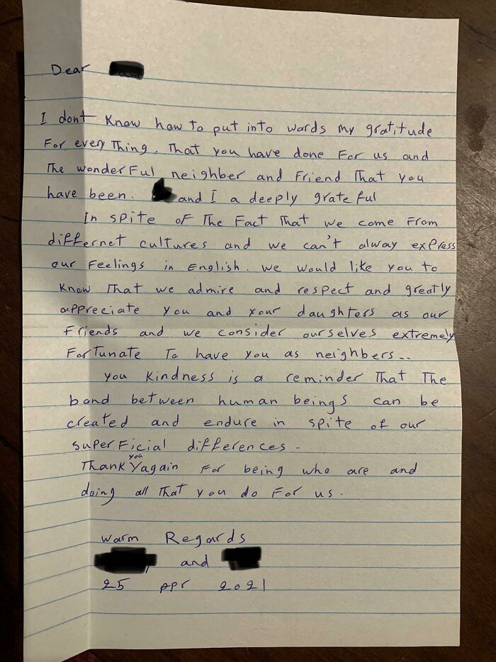 A Sweet Note From My Iranian Neighbors