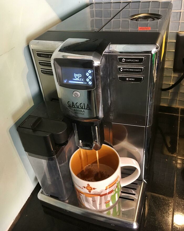 Thrifted A $1k Espresso Machine For $15. Made Many Coffees. Have Yet To Remove The Tag