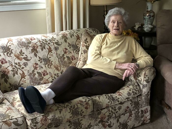 This Is My Neighbor, Victoria. She Turned 98 On The 14th. I Run Errands, Do Small Household Chores And Spend Time With Her Throughout The Week