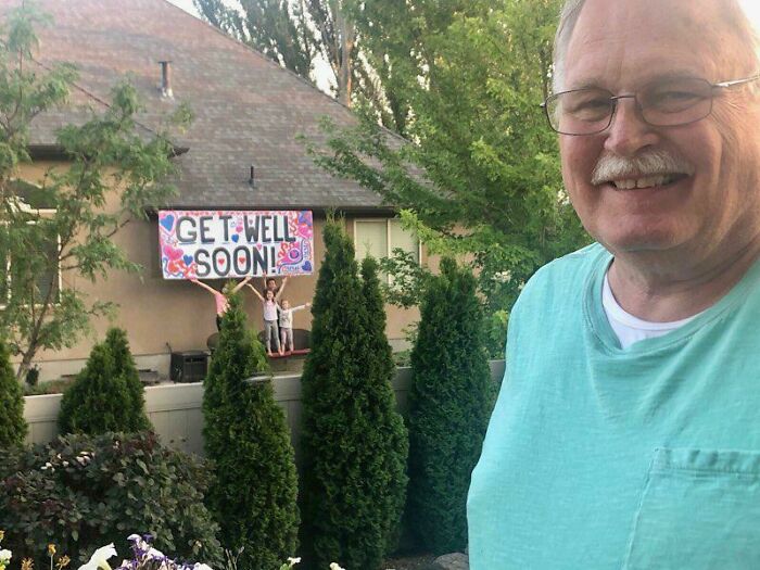 We Got Our Neighbor To Smile After He Tested Positive For Covid