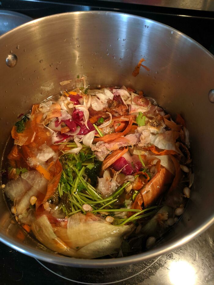 Here Are My Stocks. Freeze Your Relevant Veggie Scraps To Reduce Food Waste And Save Money