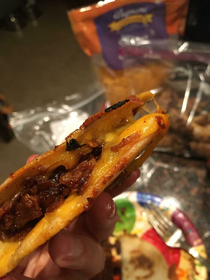 Leftover Ribs + BBQ + Sharp Cheddar= Cowboy Quesadilla
