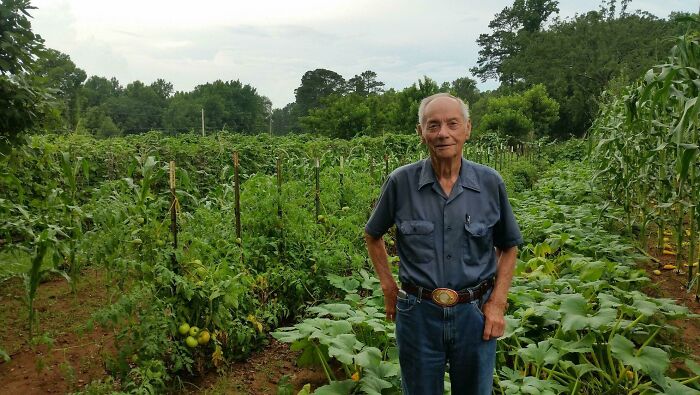 My Great-Grandfather Wanted A Picture Of Himself Next To His Garden. He Will Be 90 In October