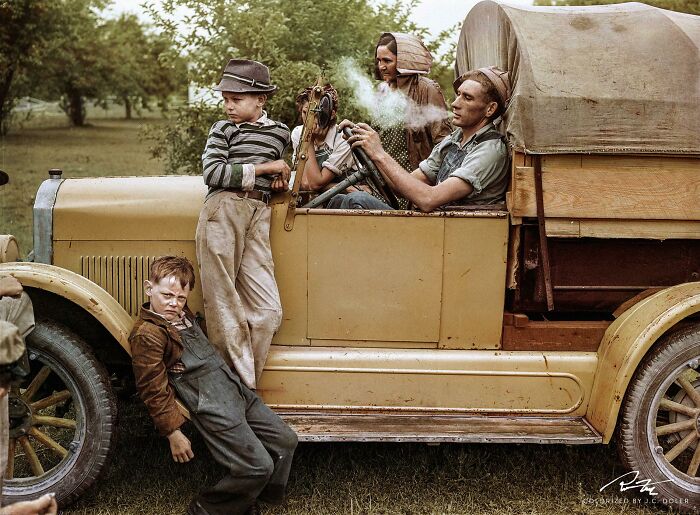 A Family Of Migratory Fruit Workers From Texas During Cherry-Picking Season. Berrien County, Michigan, July 1940