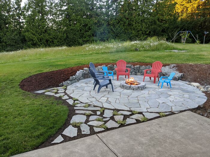 My Covid Project. Still Not Completed As I'm Working On The Wall On The Right And Adding Stone Steps Up The Hill. And I Need Trees And Plants