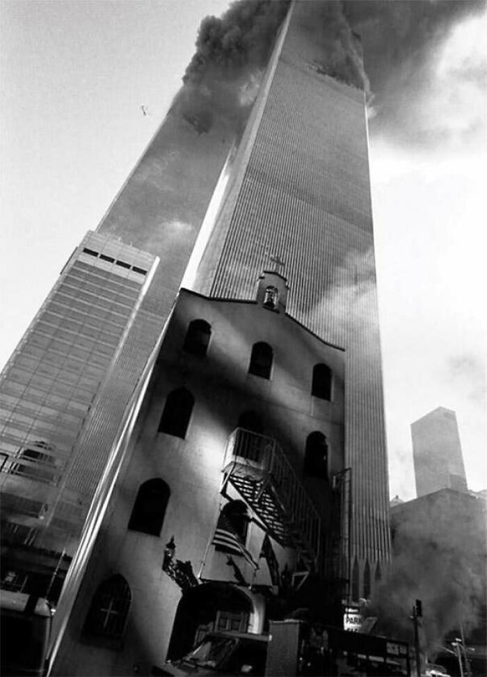 St. Nicholas Greek Orthodox Church. The Only Non Wtc Building Destroyed On 9/11. The Building Was Constructed In 1832 As A Private Dwelling But Was Then Converted Into A Tavern. In 1919 It Was Converted Again Into A Greek Church. After The Collapse Of The South Tower, It Was Completely Buried