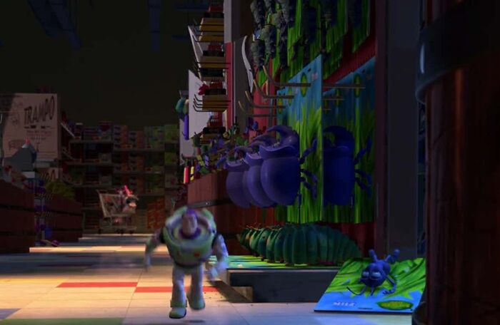 In Toy Story 2 (1999), Al's Toy Barn Is Selling Toys From A Bug's Life (1998)