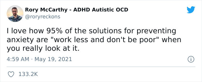 Twitter User Debunks &lsquo;Solutions For Preventing Anxiety&rsquo;, Shows How They&rsquo;re Made For The Rich Only