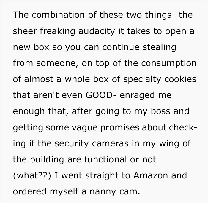 Employee Notices Her Food Going Missing, Installs A Nanny Cam And Catches The Shameless Thief