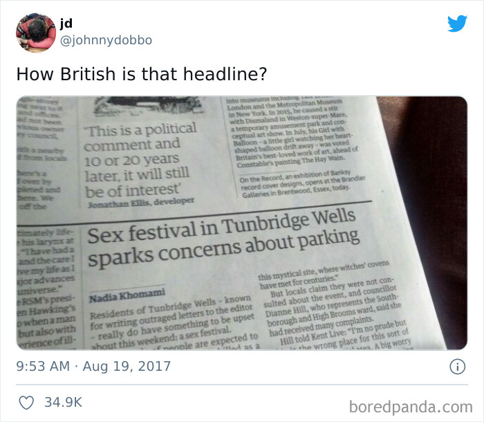 A Very British Headline