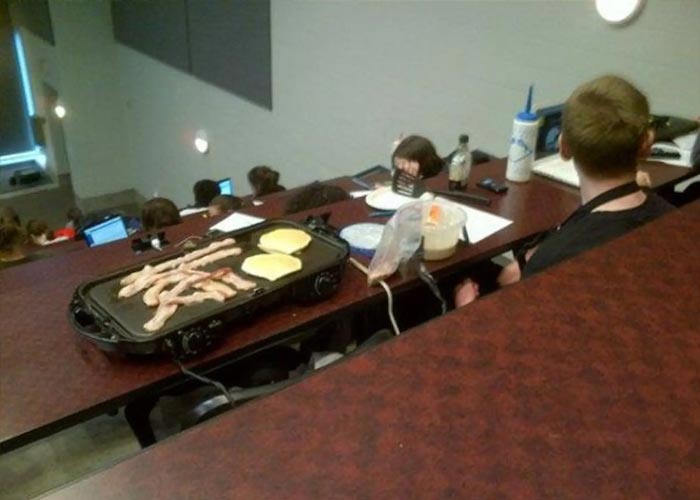 When You Have To Attend The Morning Lecture At Any Cost