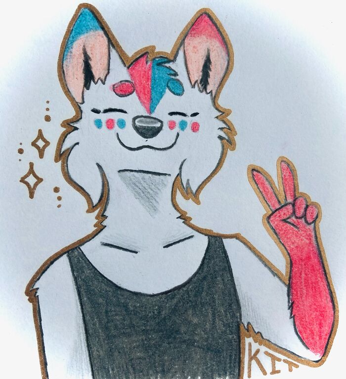 This Is Her Drawing Of My Fursona! Tysm Mistcatcher!