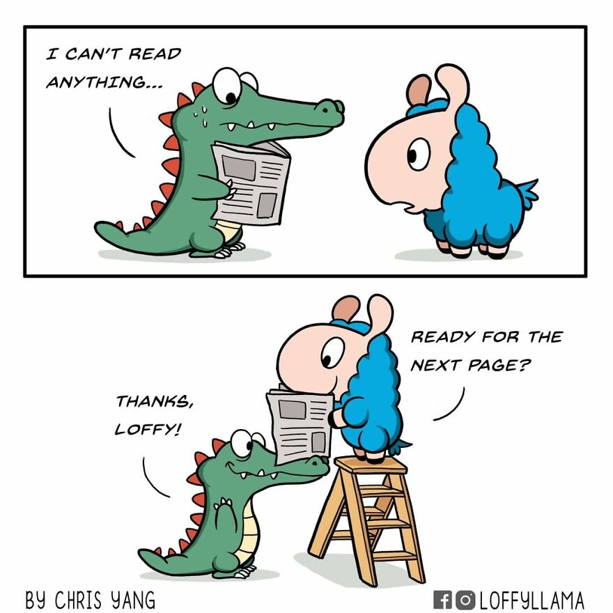 Croc Is Trying To Read But His Face Is Blocking The Newspaper