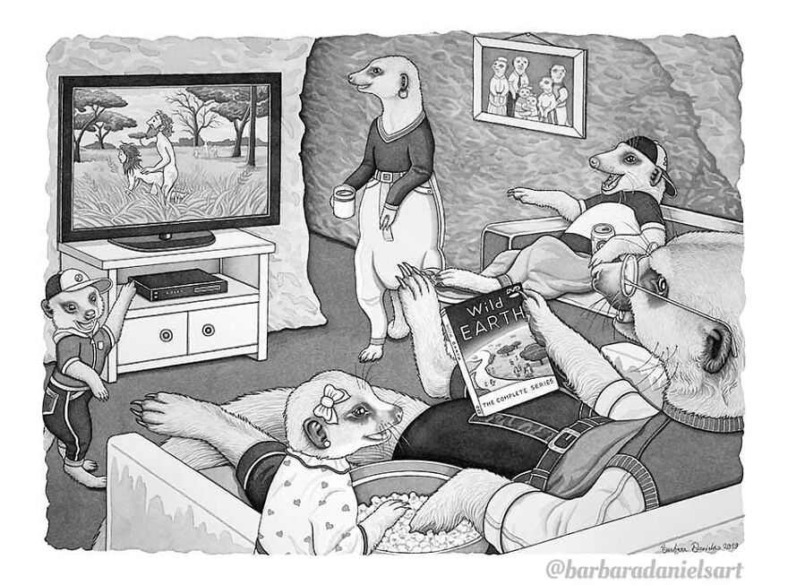 Artist Shows When Animals Take The Place Of Humans In Stunning Illustrations