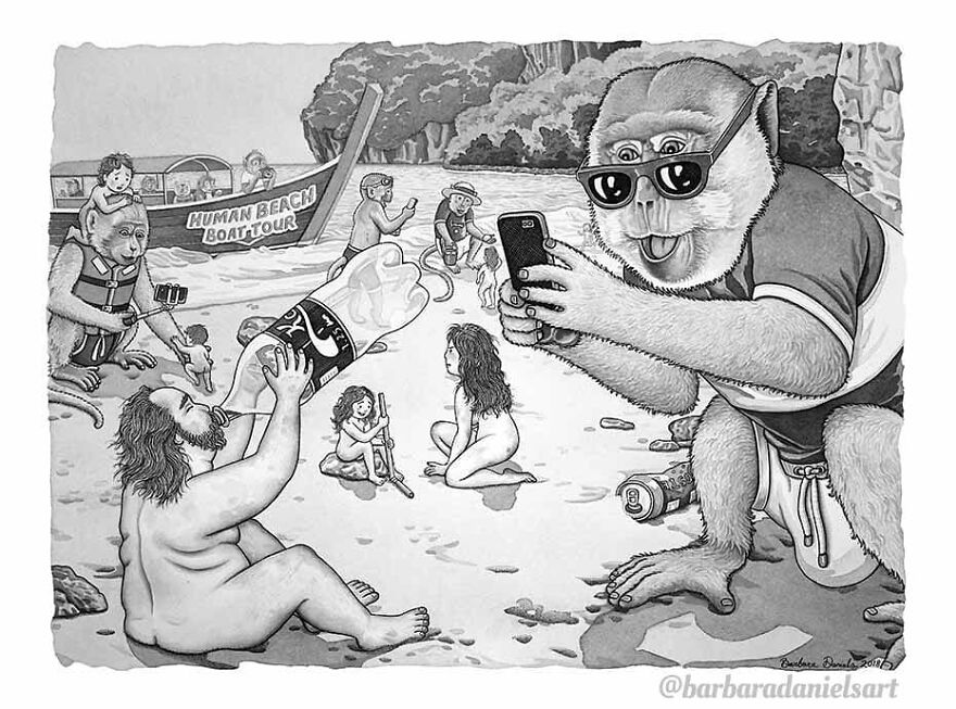 Artist Shows When Animals Take The Place Of Humans In Stunning Illustrations