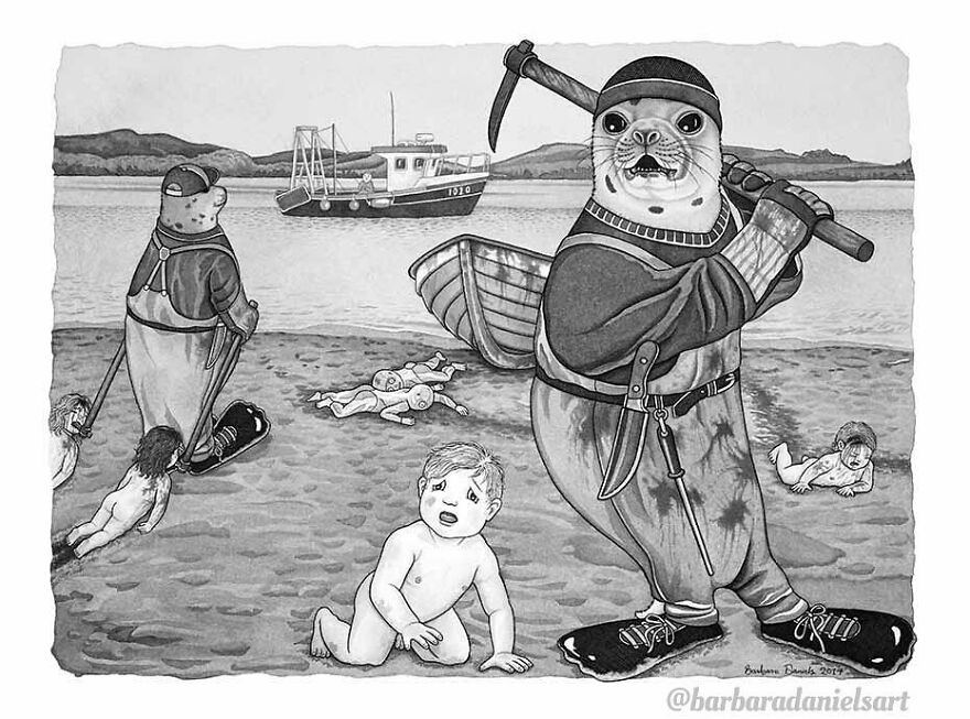 Artist Shows When Animals Take The Place Of Humans In Stunning Illustrations