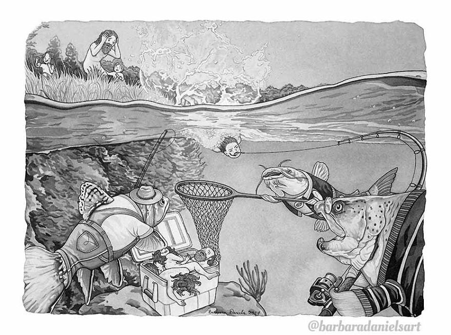 Artist Shows When Animals Take The Place Of Humans In Stunning Illustrations