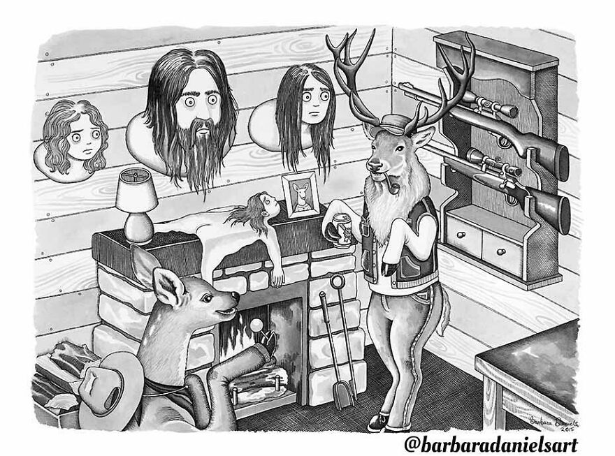 Artist Shows When Animals Take The Place Of Humans In Stunning Illustrations