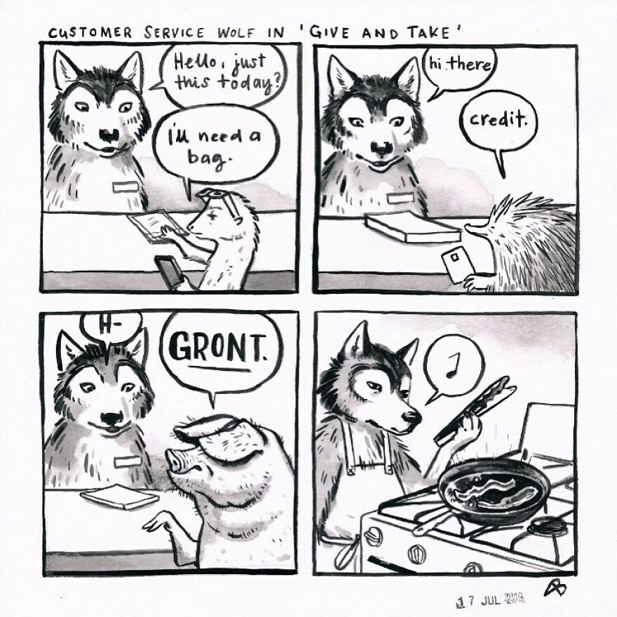 Customer Service Wolf In 'Give And Take'