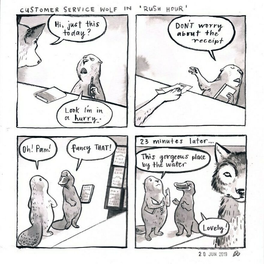 Customer Service Wolf In 'Rush Hour'