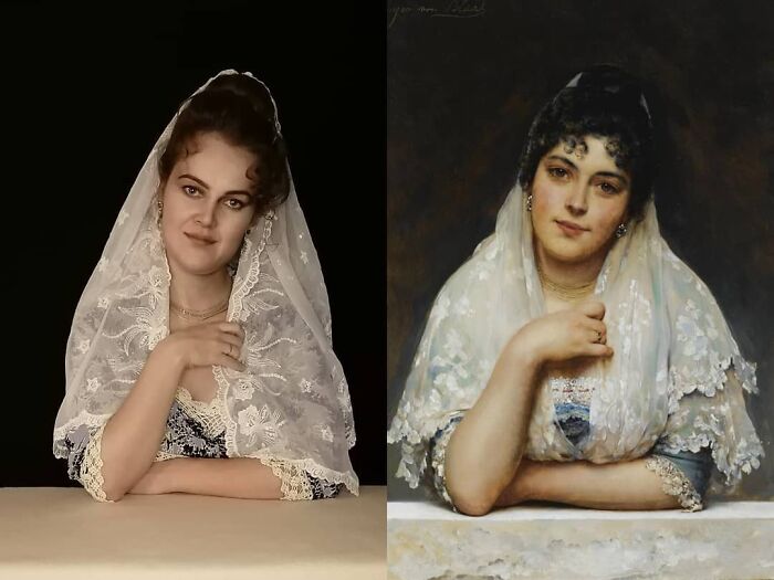 Eugene De Blass "Portrait Of A Girl" (~1898)