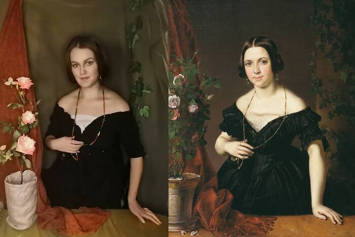 Vasily Tropinin "Portrait Of Wife Of The Businessman Kiselev" (1841)