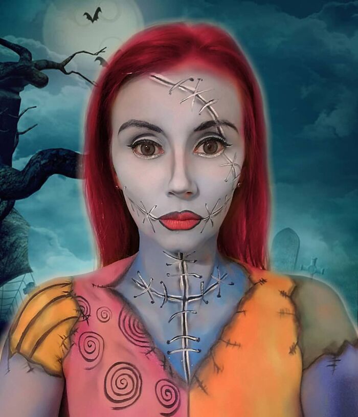 Body-Art-Optical-Illusion-Makeup-Transformations-Movie-Mayhem-Makeup-Emma-Van-De-Peer