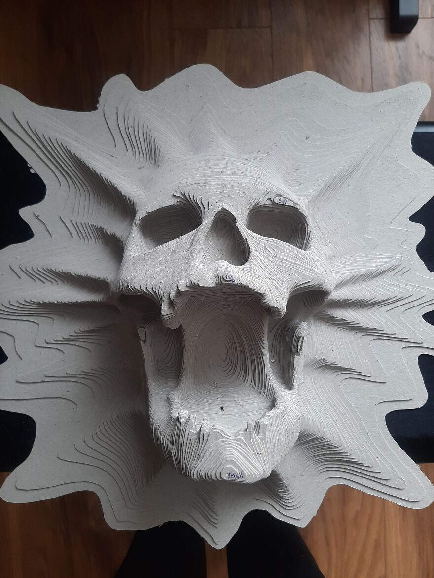 My DIY Cardboard Skull Moodlight