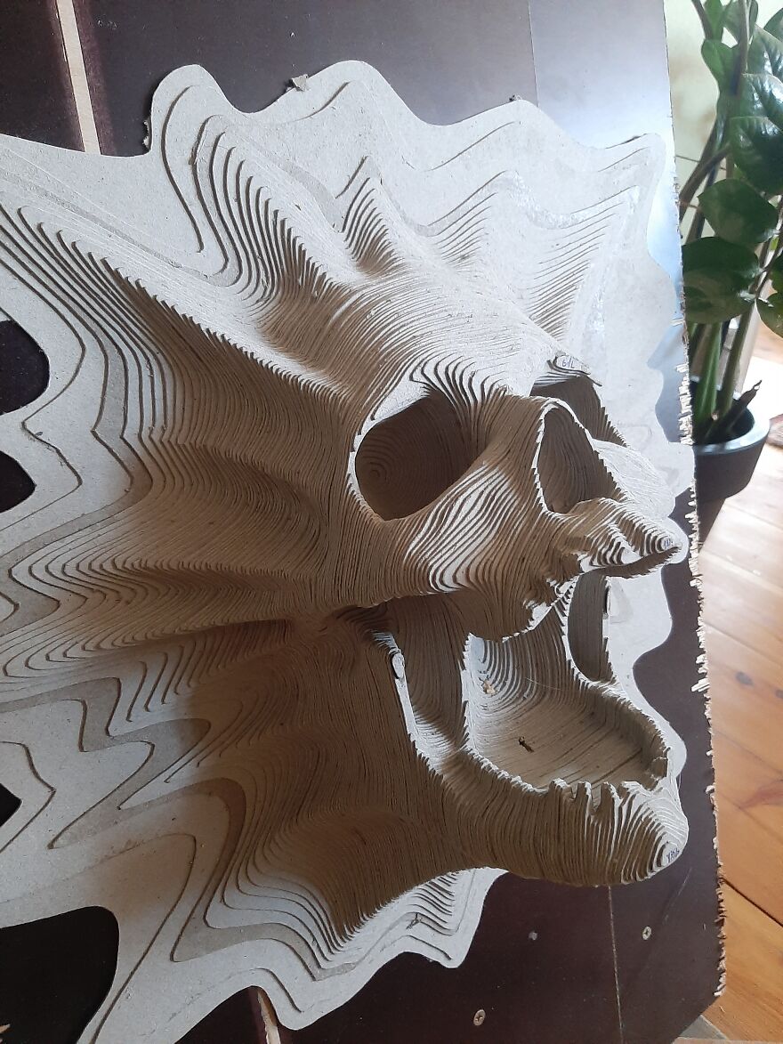 My DIY Cardboard Skull Moodlight