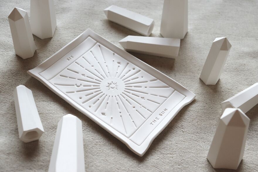 I Make Tarot Cards Out Of Porcelain, Gold, And Mother Of Pearl Luster I Make Tarot Cards Out Of Porcelain, Gold, And Mother Of Pearl Luster