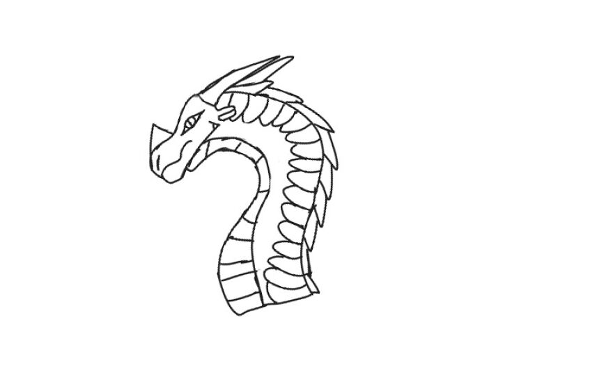 Dragon For Coloring.