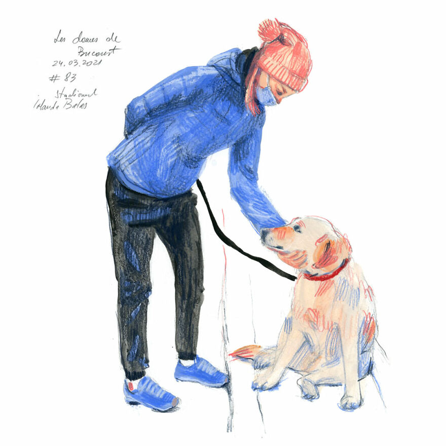 I Document The Year 2021 Drawing Every Day The Women I See In Bucharest