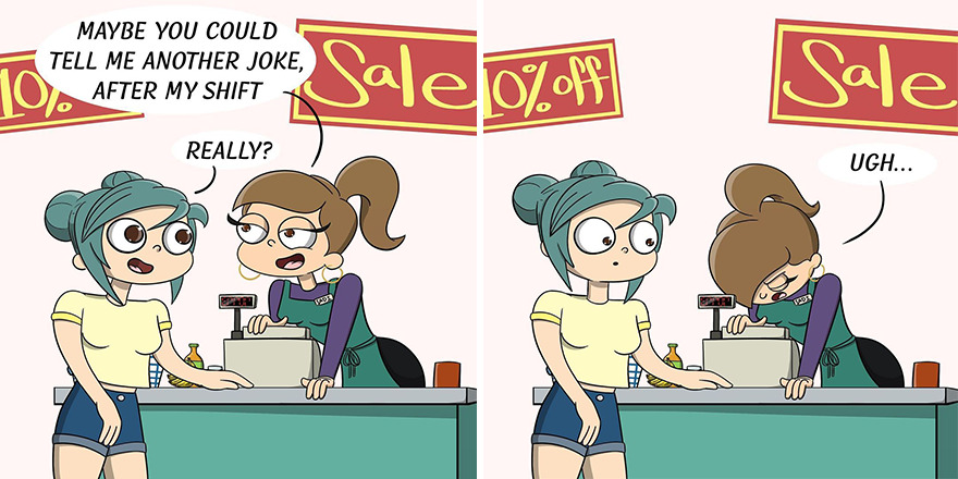 I Created Comics About The Awkward And Flirty Interactions I Had With A Cashier I Like I Created Comics About The Awkward And Flirty Interactions I Had With A Cashier I Like