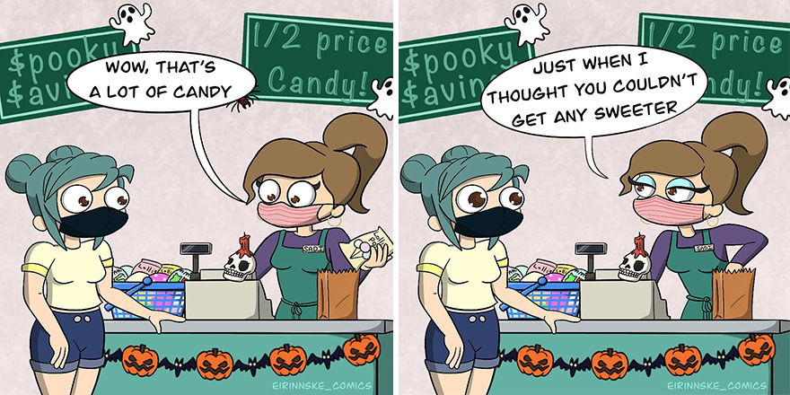 I Created Comics About The Awkward And Flirty Interactions I Had With A Cashier I Like