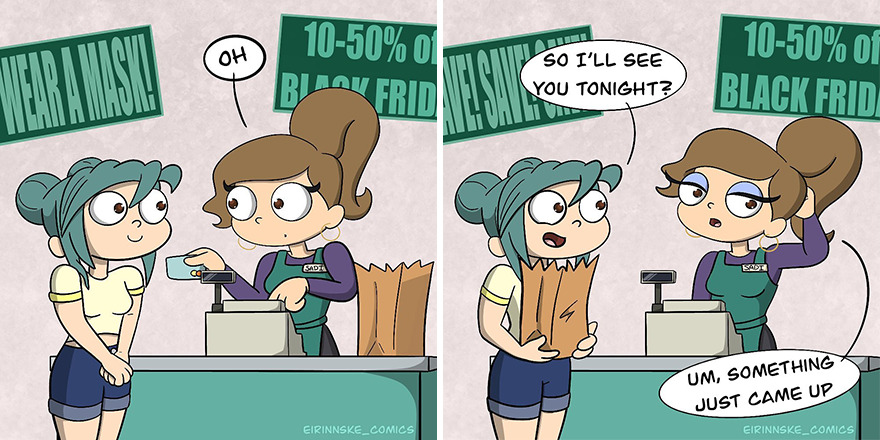I Created Comics About The Awkward And Flirty Interactions I Had With A Cashier I Like I Created Comics About The Awkward And Flirty Interactions I Had With A Cashier I Like