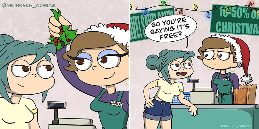 I Created Comics About The Awkward And Flirty Interactions I Had With A Cashier I Like