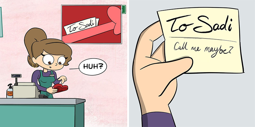 I Created Comics About The Awkward And Flirty Interactions I Had With A Cashier I Like I Created Comics About The Awkward And Flirty Interactions I Had With A Cashier I Like