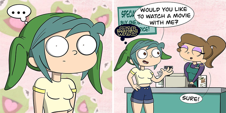 I Created Comics About The Awkward And Flirty Interactions I Had With A Cashier I Like