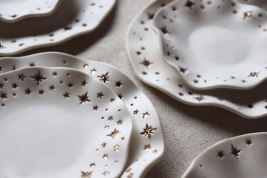 I Make Tarot Cards Out Of Porcelain, Gold, And Mother Of Pearl Luster