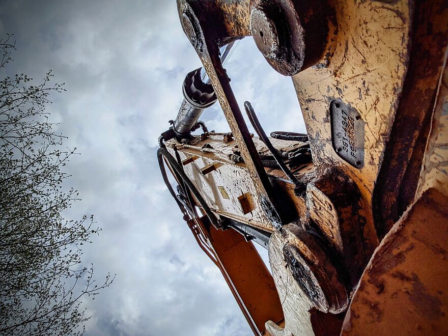 I Took Pictures Of My Dad's Excavator During A Break When He Was Digging A Basement I Took Pictures Of My Dad's Excavator During A Break When He Was Digging A Basement
