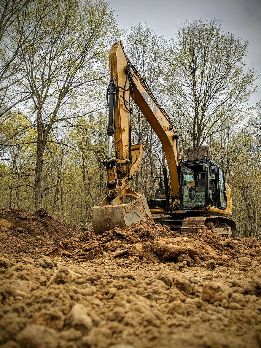 I Took Pictures Of My Dad's Excavator During A Break When He Was Digging A Basement I Took Pictures Of My Dad's Excavator During A Break When He Was Digging A Basement