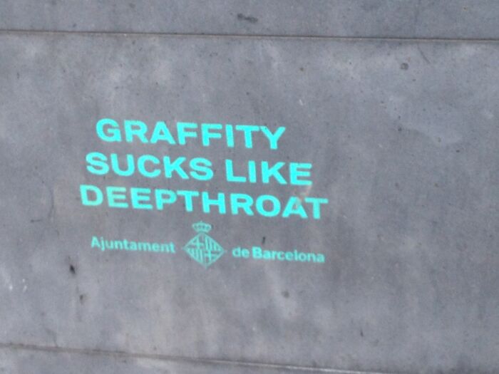 They Really Don’t Like Graffiti In Barcelona