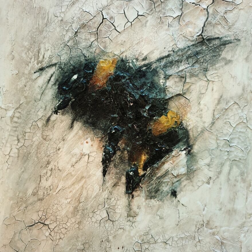 I Painted This One On An Experimental Plaster I Made, And Exposed It To Heat